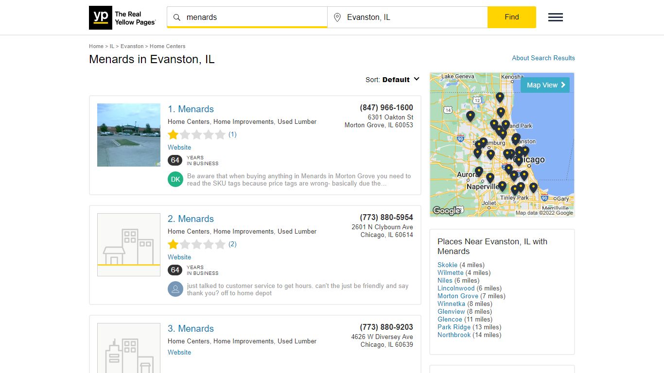 Menards Locations & Hours Near Evanston, IL - YP.com